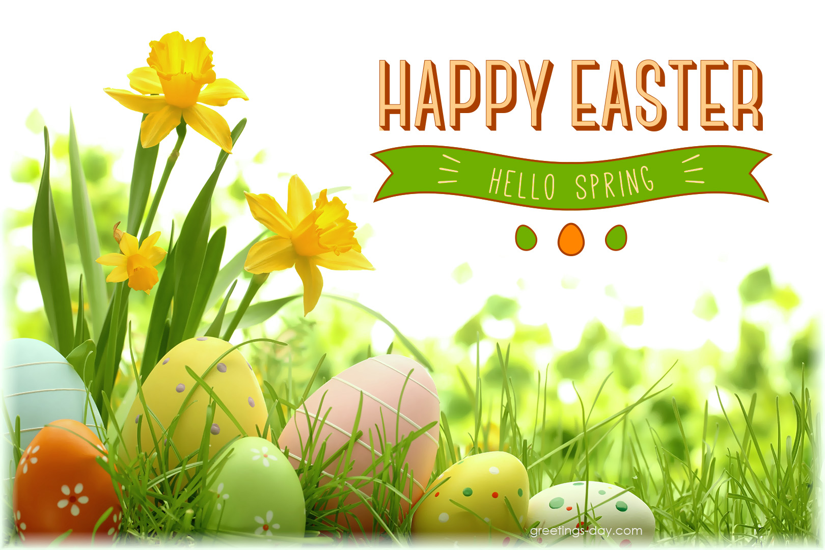 Easter 2016 Day greetings card. Happy Easter Click and Share.