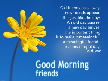 Good morning message to friends