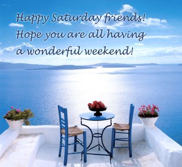 Happy Saturday Friends.