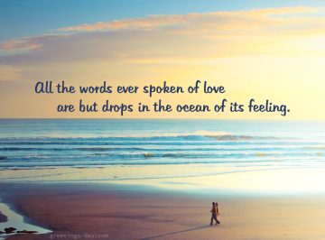 All the words ever spoken of love…