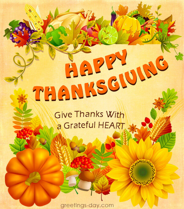 Thanksgiving Greetings Sayings & Pictures