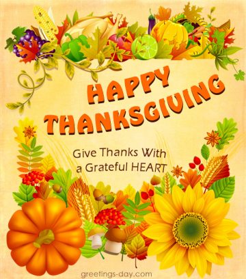 Thanksgiving Greetings Sayings & Pictures