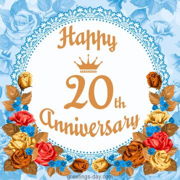 Happy 20th Anniversary – Free Greetings and Wishes.