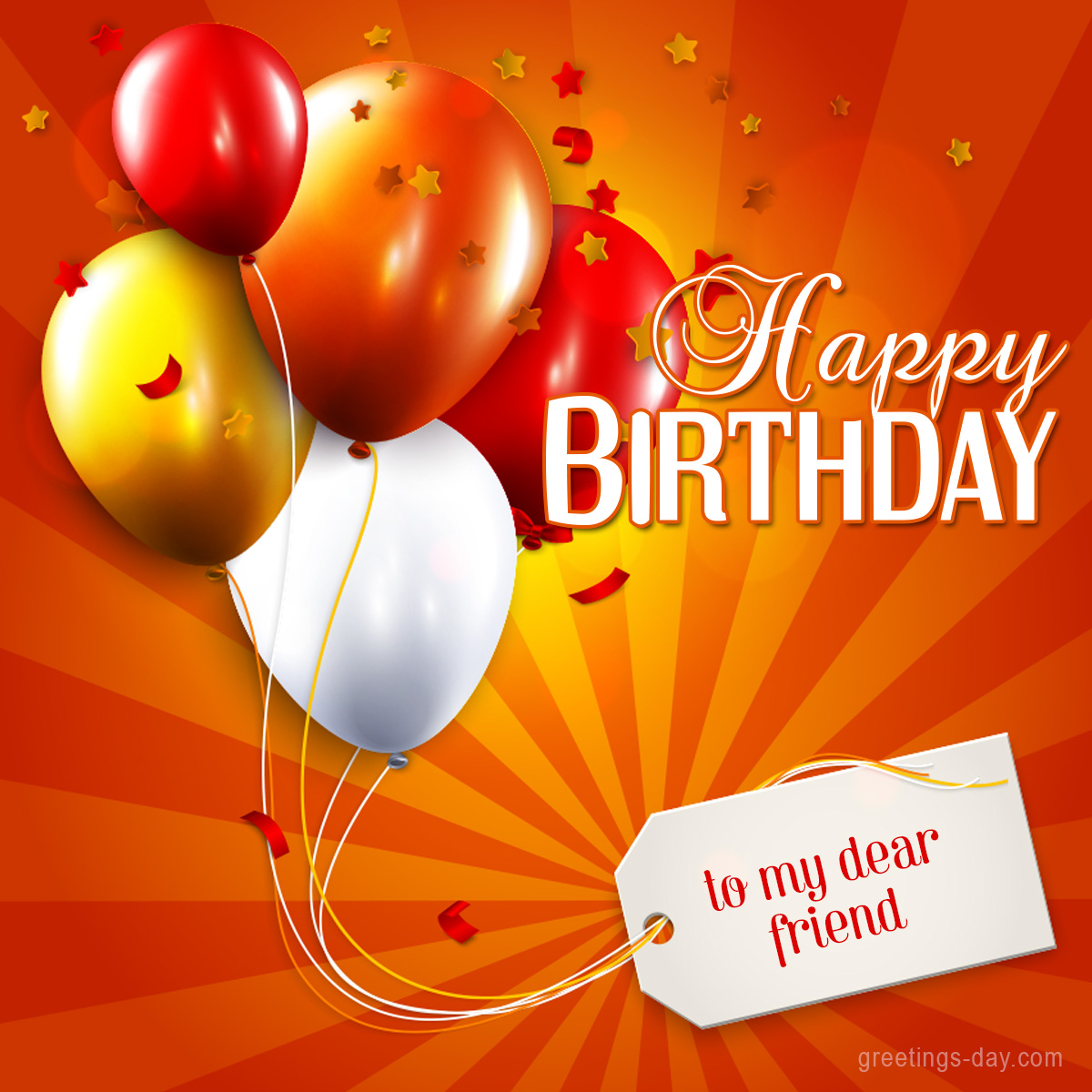 Dear Friend Happy Birthday. Free For Best Friends eCards, Greeting Cards