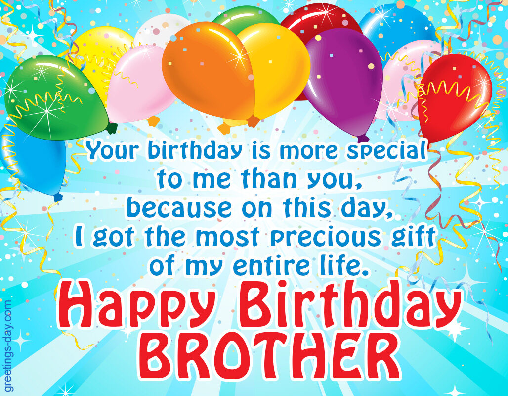 Happy Birthday Brother Wishes Ecard