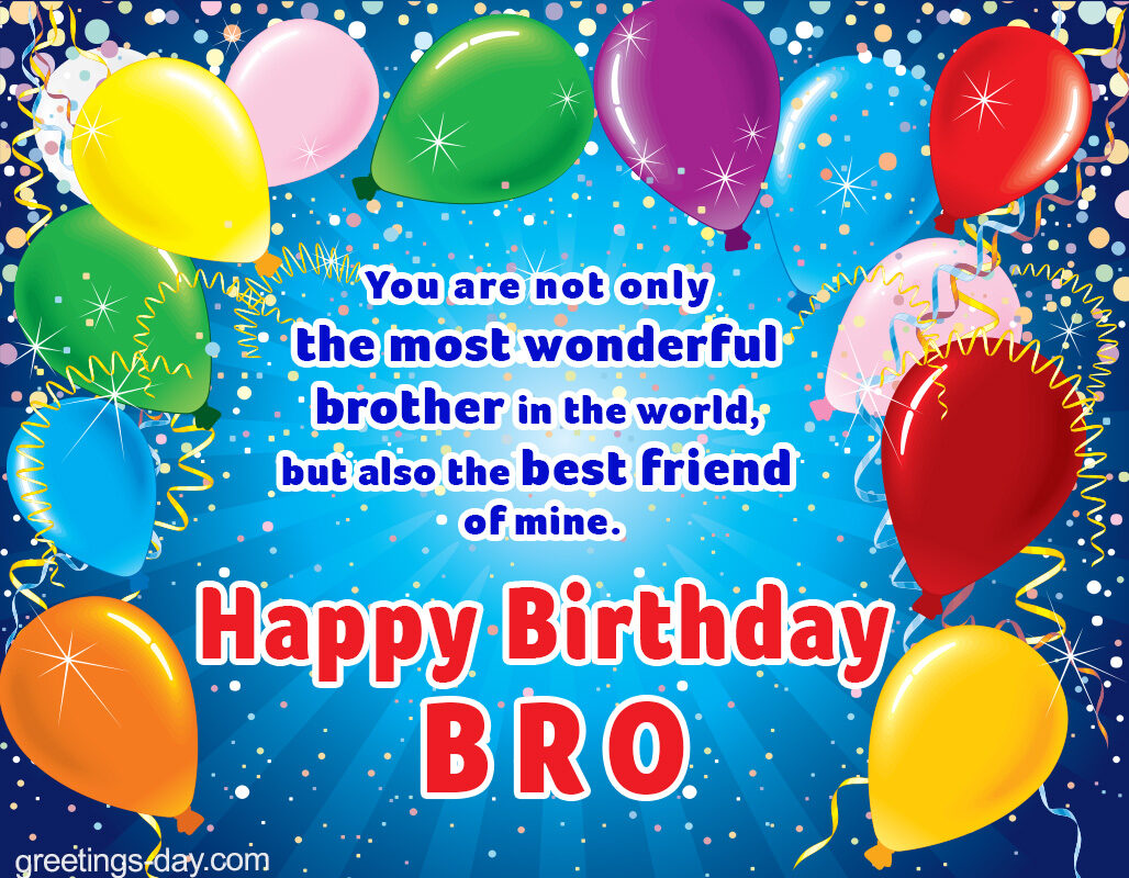 Birthday Brother Ecard