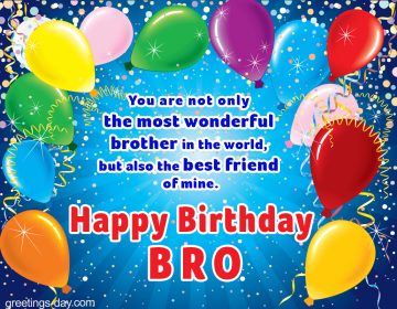 Birthday Brother Ecard