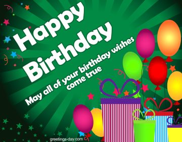 Happy Birthday – Best Wishes and Greetings.