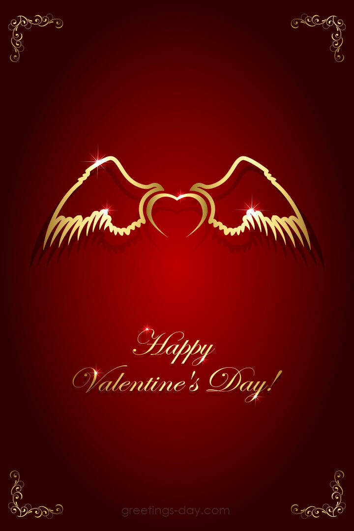 Valentine’s Day eCard Love Angel Wings