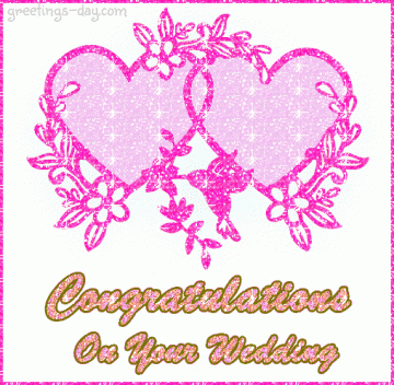 Congratulations on your wedding day.