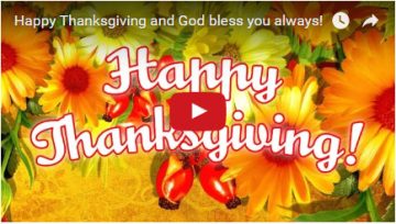 Happy Thanksgiving – Free Video Greeting Card‎