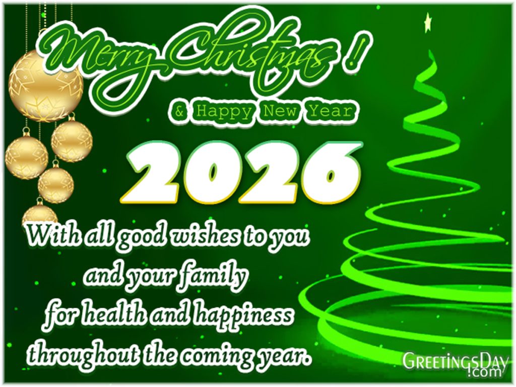 Happy New Year and Christmas cards