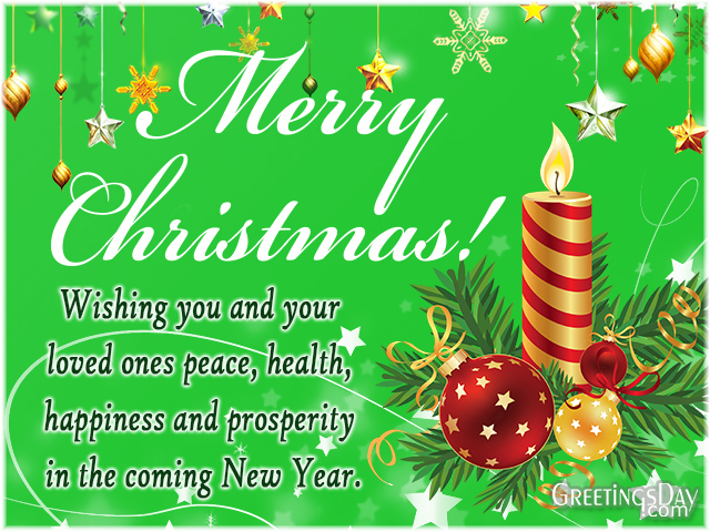 Merry Christmas And Happy New Year Wishes Holiday Season