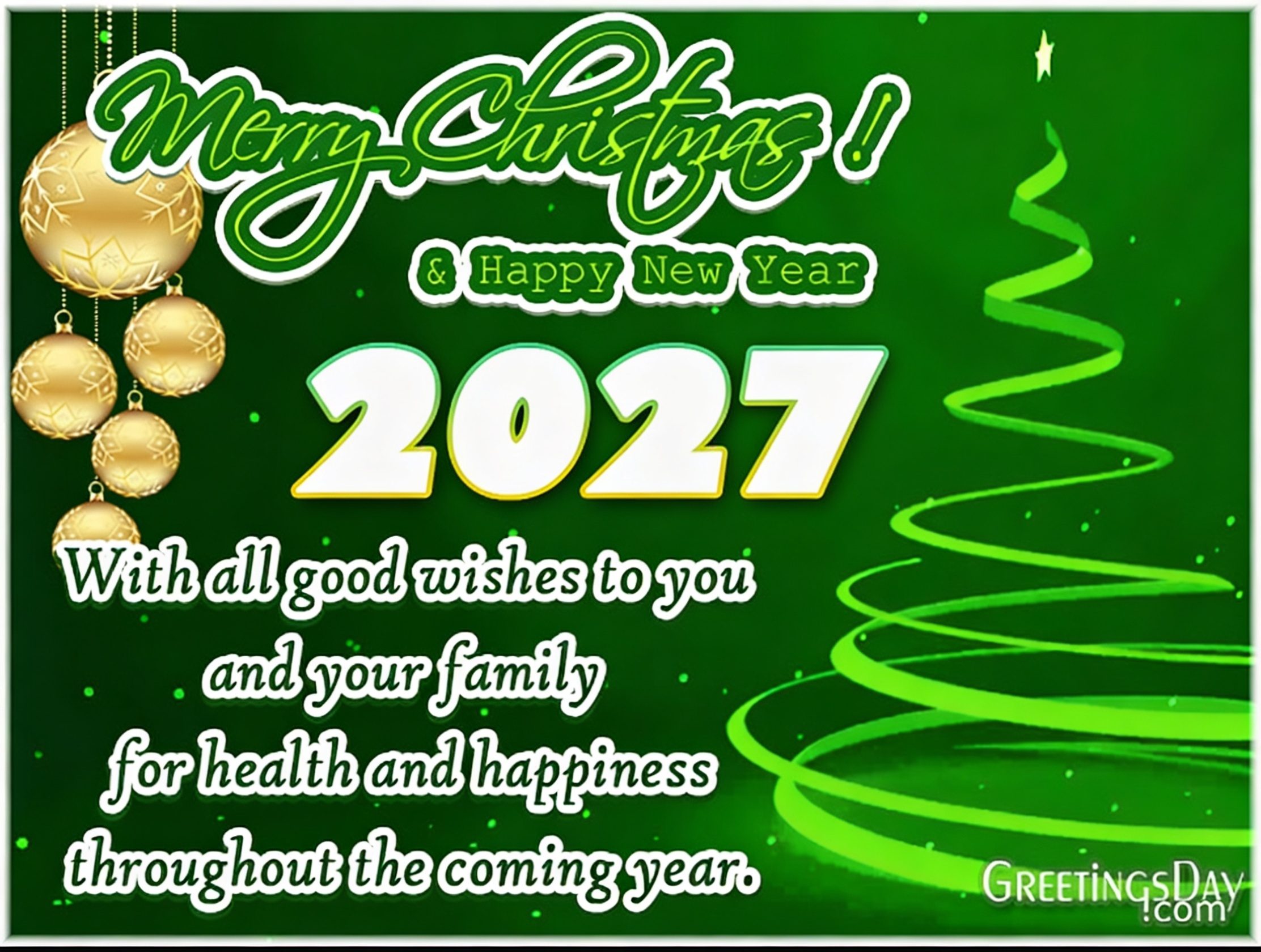 Happy New Year 2027 and Merry Christmas to you