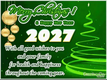 Happy New Year 2027 and Merry Christmas to you