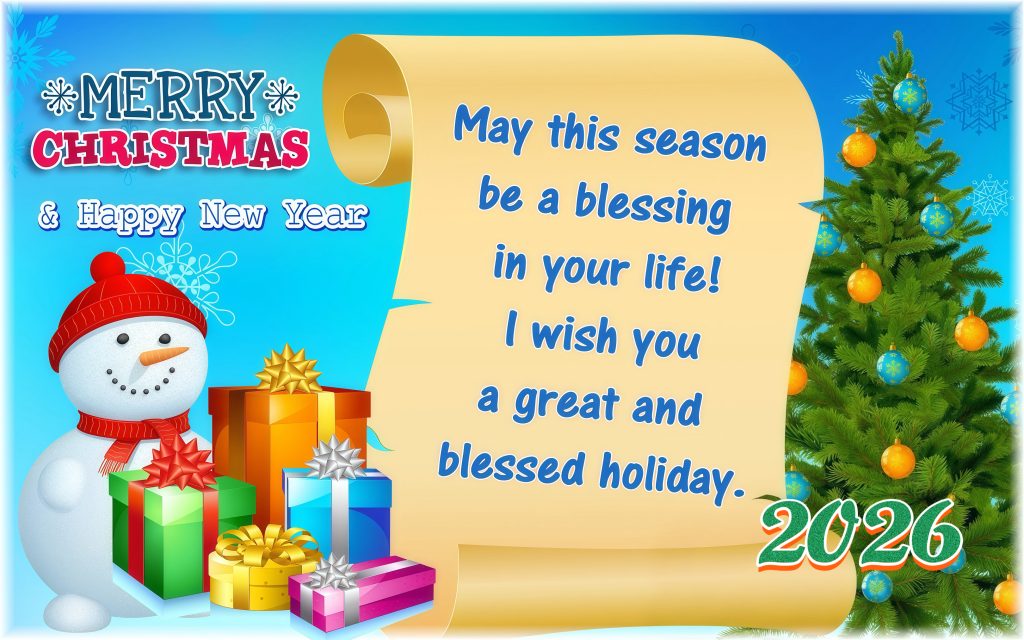 Happy New Year and Merry Christmas