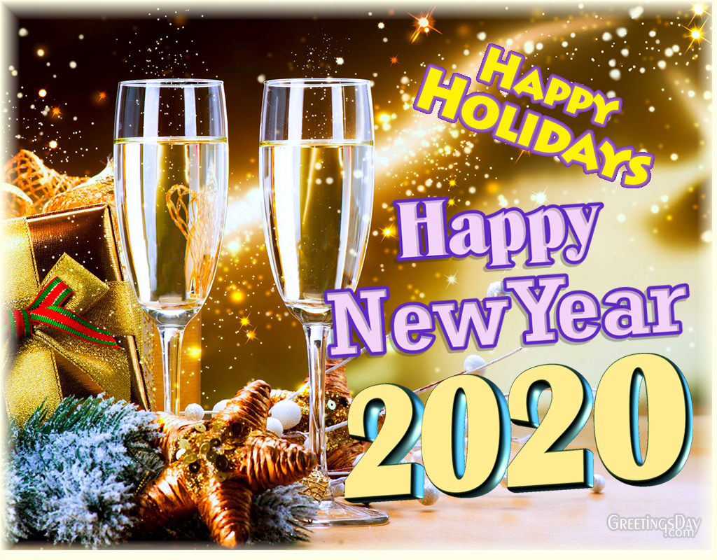 New year Happy holidays 2020