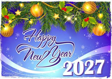 Happy New Year 2027 card