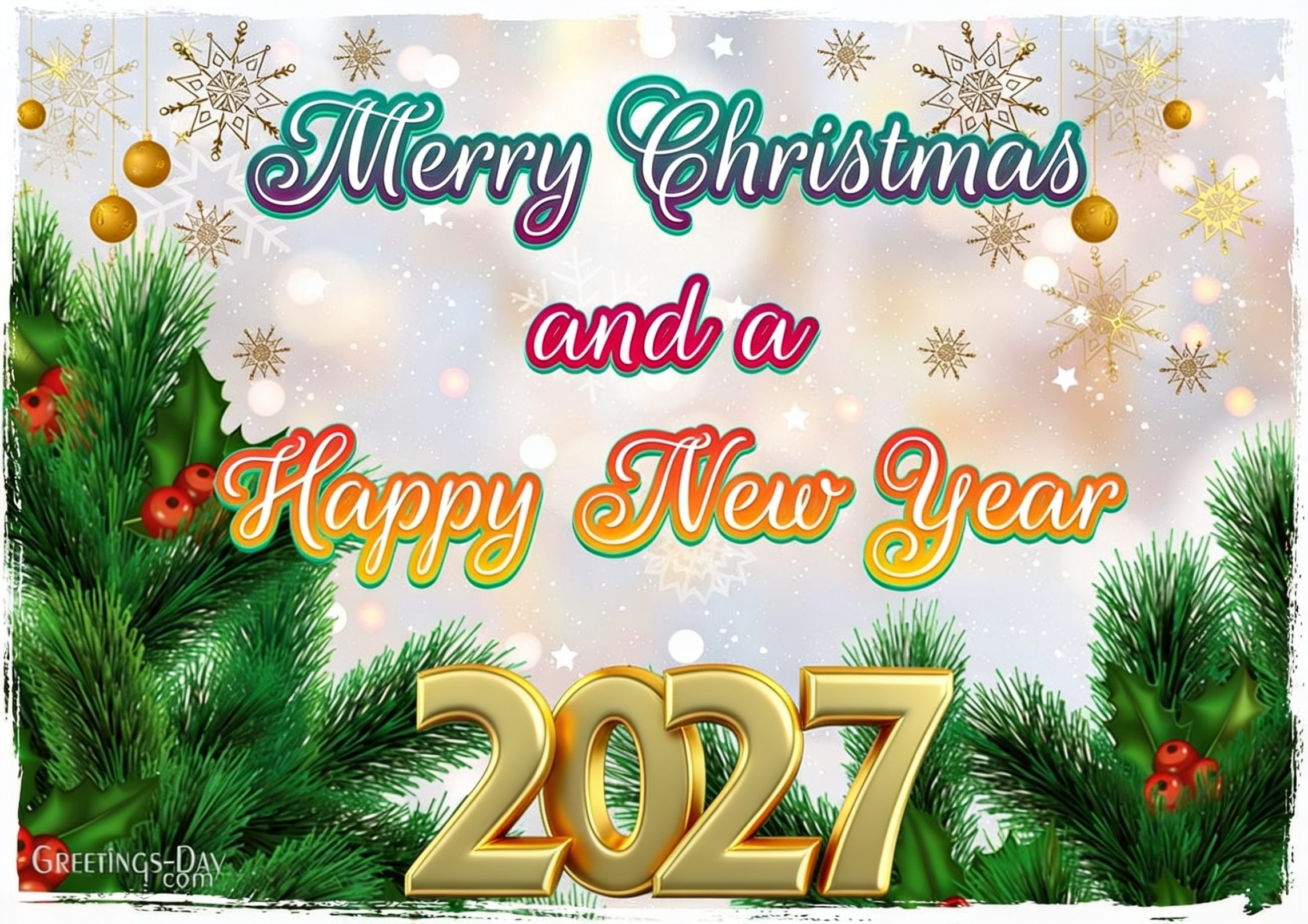 Christmas Card and Happy New Year 2027