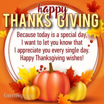 Happy Thanksgiving Wishing