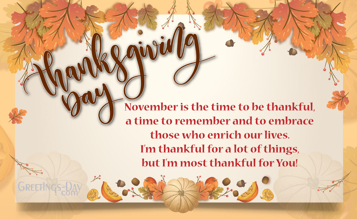 Time to be Thankful