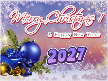 Happy New Year and Merry Christmas Congratulations