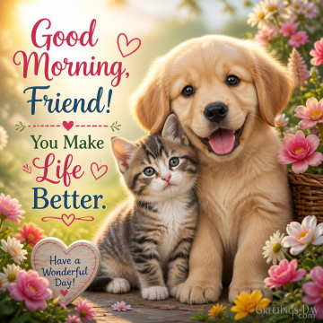 Good Morning, Friend! You Make Life Better
