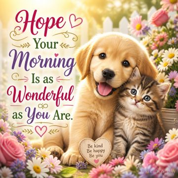 Hope Your Morning Is as Wonderful as You Are