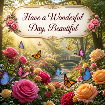 Have a Wonderful Day, Beautiful