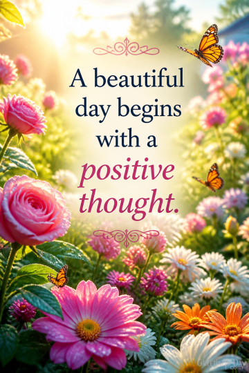 A Beautiful Day Begins with a Positive Thought
