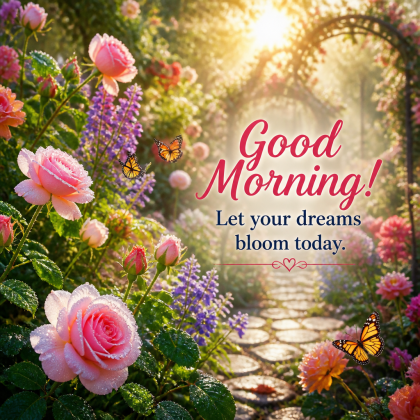 Good Morning! Let Your Dreams Bloom Today