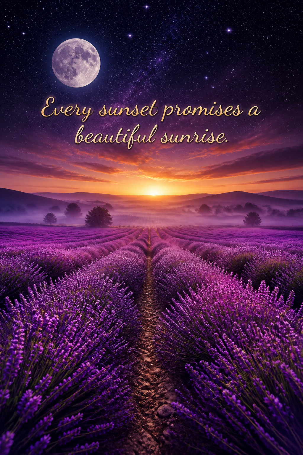 Good Night Quote – Every Sunset Promises a Beautiful Sunrise