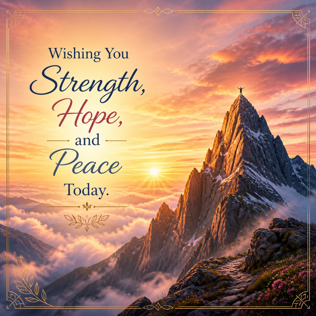 Wishing You Strength, Hope, and Peace Today