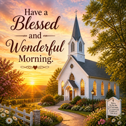 Have a Blessed and Wonderful Morning