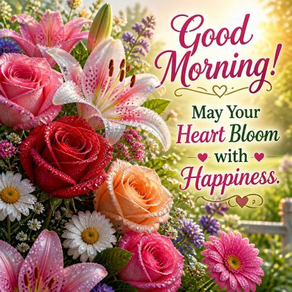 May Your Heart Bloom with Happiness