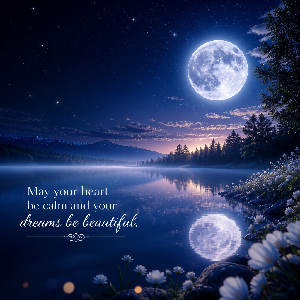 Sleep Well Quote – Peace Begins with a Grateful Heart