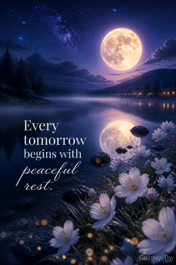 Sweet Dreams Quote – Every Tomorrow Begins with Peaceful Rest