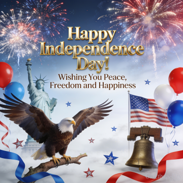 Happy Independence Day! Wishing You Peace, Freedom and Happiness