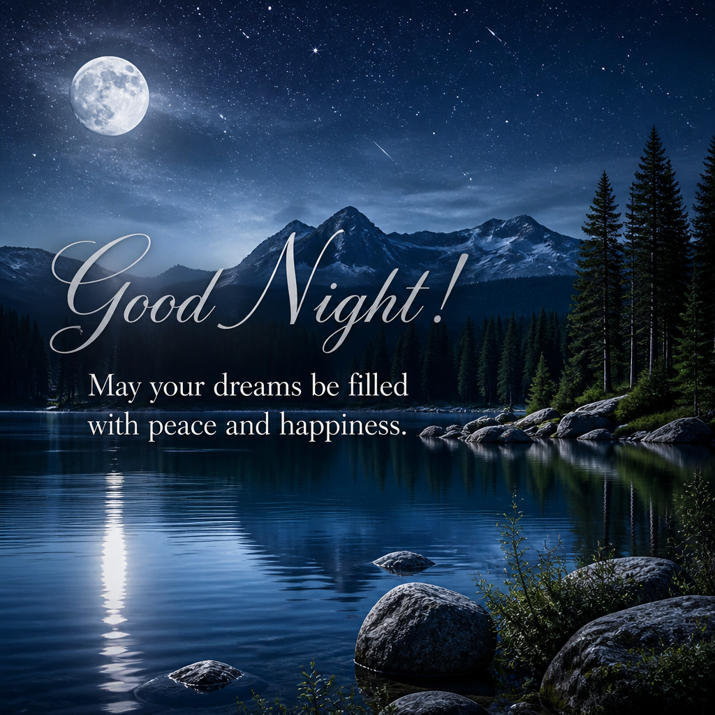 Good Night! May Your Dreams Be Filled with Peace and Happiness