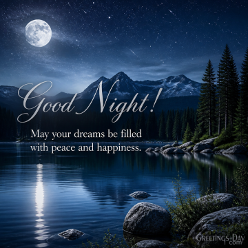 Good Night! May Your Dreams Be Filled with Peace and Happiness