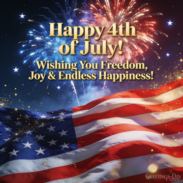Happy 4th of July! Wishing You Freedom, Joy & Endless Happiness!