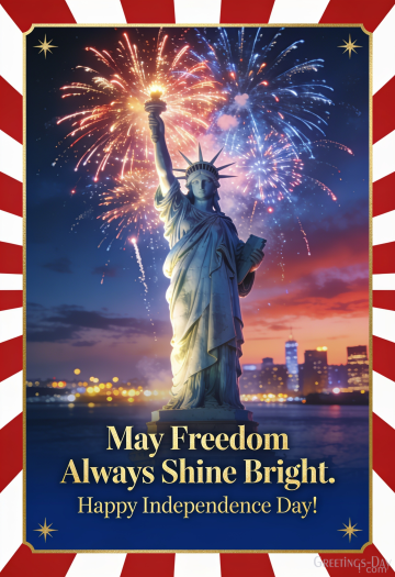 May Freedom Always Shine Bright. Happy Independence Day!