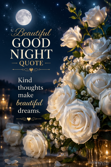 Romantic Good Night Quote – May Peace Surround Your Heart Tonight