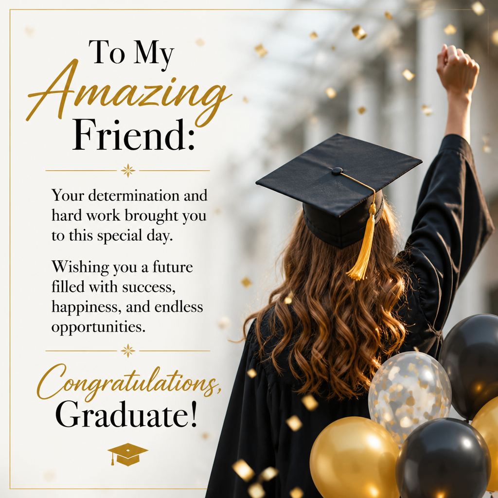Congratulations on Your Amazing Achievement, Friend