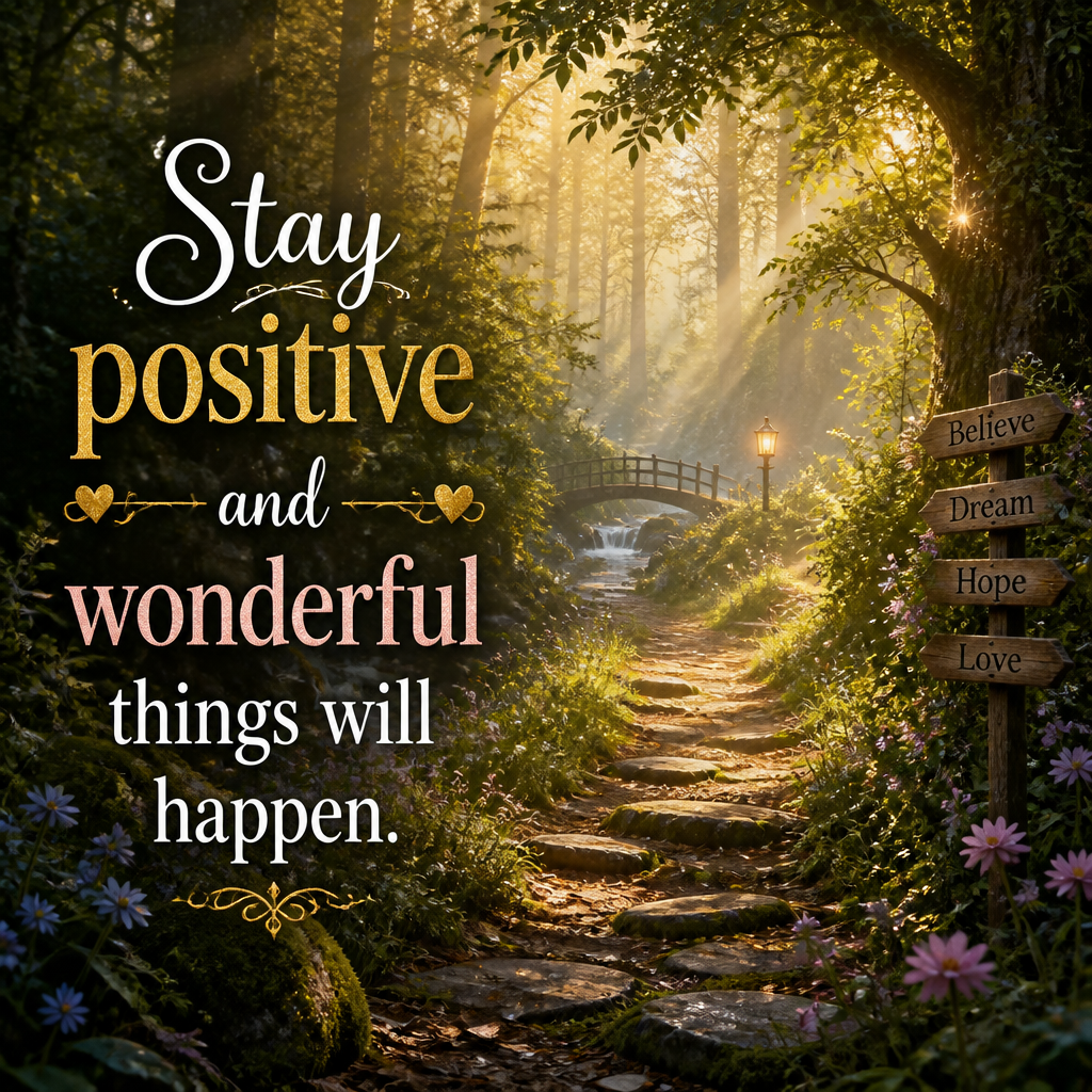 Stay Positive and Wonderful Things Will Happen
