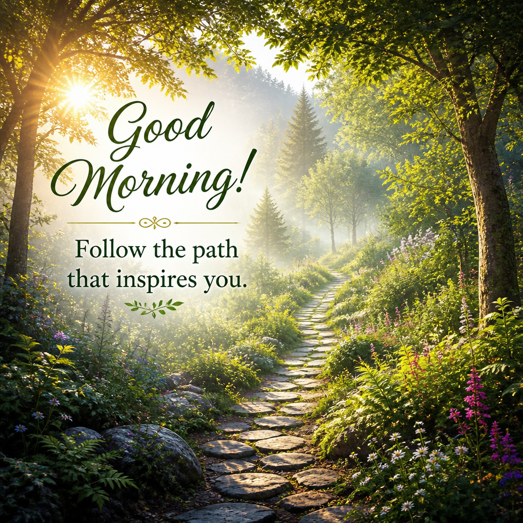 Good Morning! Follow the Path That Inspires You
