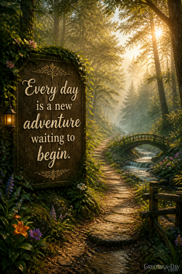 Every Day Is a New Adventure Waiting to Begin