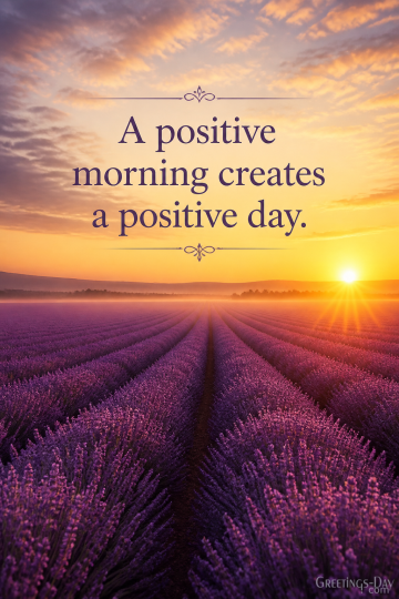 A Positive Morning Creates a Positive Day