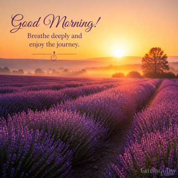 Good Morning! Breathe Deeply and Enjoy the Journey