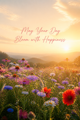 May Your Day Bloom with Happiness